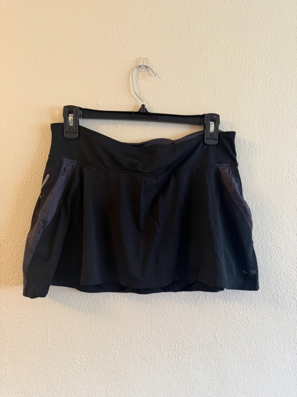 Black Athletic Skirt with Built-In Shorts
